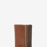 Portafoglio da uomo in pelle color cognac