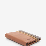 Portafoglio da uomo in pelle color cognac