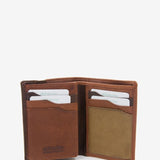 Portafoglio da uomo in pelle color cognac