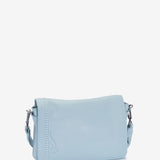 Women's leather crossbody bag in turquoise