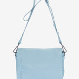 Women's leather crossbody bag in turquoise