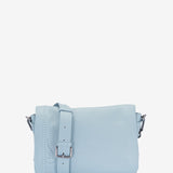 Women's leather crossbody bag in turquoise