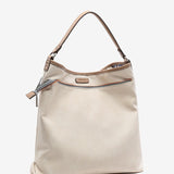 Women's reversible hobo bag in beige