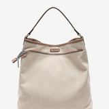 Women's reversible hobo bag in beige