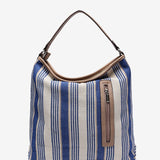 Women's reversible hobo bag in beige