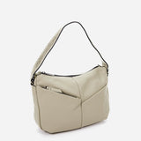 Women's small hobo bag in green leather