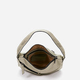 Women's small hobo bag in green leather