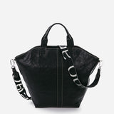 Women's shopper bag in black leather