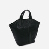 Women's shopper bag in black leather