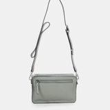 Mini borsa a tracolla da donna in pelle fustellata verde