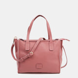 Bolso shopper pequeño en piel rosa