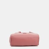 Bolso shopper pequeño en piel rosa