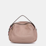 Bolso de mano en piel rosa