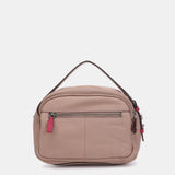 Bolso de mano en piel rosa