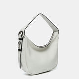 Small shoulder bag in white leather