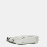 Small shoulder bag in white leather