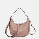 Small shoulder bag in pink leather