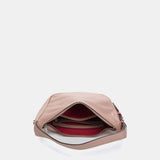 Small shoulder bag in pink leather