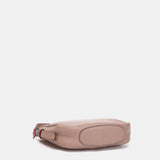 Small shoulder bag in pink leather