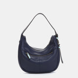 Piccola borsa a tracolla in pelle blu