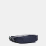 Piccola borsa a tracolla in pelle blu