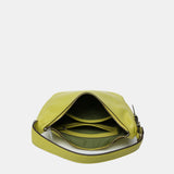 Piccola borsa a tracolla in pelle verde