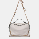 Borsa a tracolla in pelle beige