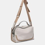 Borsa a tracolla in pelle beige