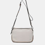 Mini borsa a tracolla in pelle beige