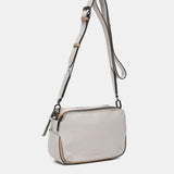 Mini borsa a tracolla in pelle beige