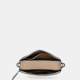 Mini borsa a tracolla in pelle beige