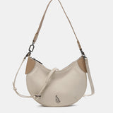 Bolso de hombro pequeño en piel beige
