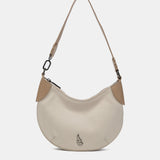 Bolso de hombro pequeño en piel beige