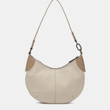 Bolso de hombro pequeño en piel beige