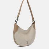 Bolso de hombro pequeño en piel beige