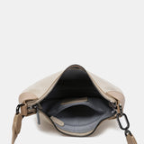 Bolso de hombro pequeño en piel beige