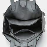 Shopper-Tasche aus grauem Leder.