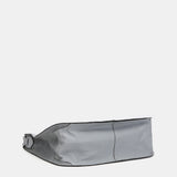 Shoulder bag in grey leather
