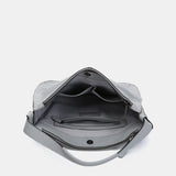 Shoulder bag in grey leather