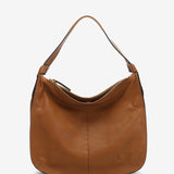 Shoulder bag in cognac leather