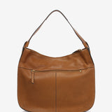 Shoulder bag in cognac leather