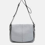 Bandolera en piel gris