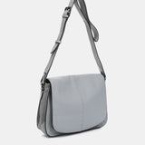 Bandolera en piel gris
