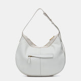 Bolso de hombro en piel blanca