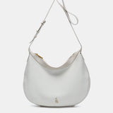Bolso de hombro en piel blanca