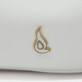Bolso de hombro en piel blanca