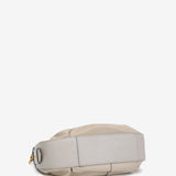 Shoulder bag in beige suede