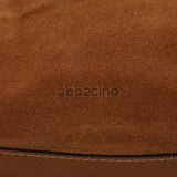 Shoulder bag in cognac suede