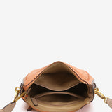 Orange suede shoulder bag