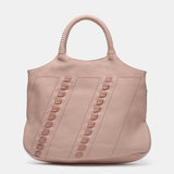 Bolso shopper con detalles pasados en piel rosa
